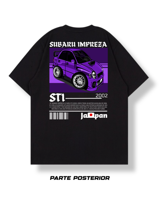 Camiseta Subaru Impreza STI Morado